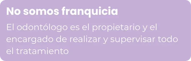 Banner que indica que no somos franquicia